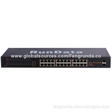 24-port Gigabit Fast Ethernet Switch with 2-port SFP